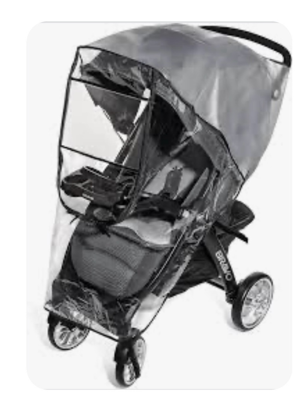 Premium Stroller Rain Cover Weather Shield, Easy in/Out Zipper, Universal Size,